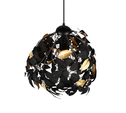 Leavy pendant 38 cm E27 matt black — R10461932