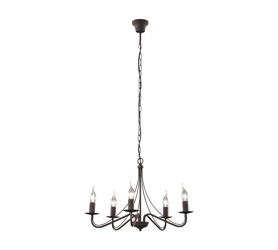 Country chandelier 5-pc E14 rustic — R1198-24