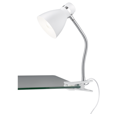 Harvey clamping lamp E27 matt white — R20731231