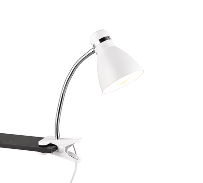 Harvey clamping lamp E27 matt white — R20731231
