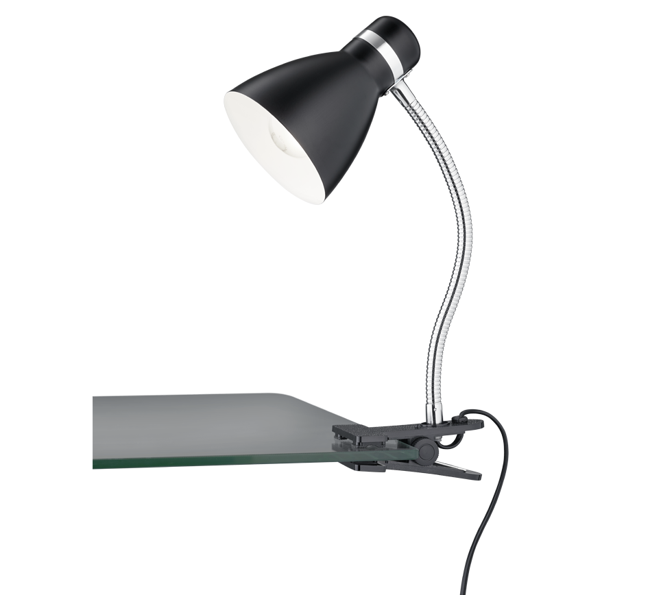 Harvey clamping lamp E27 matt black — R20731232