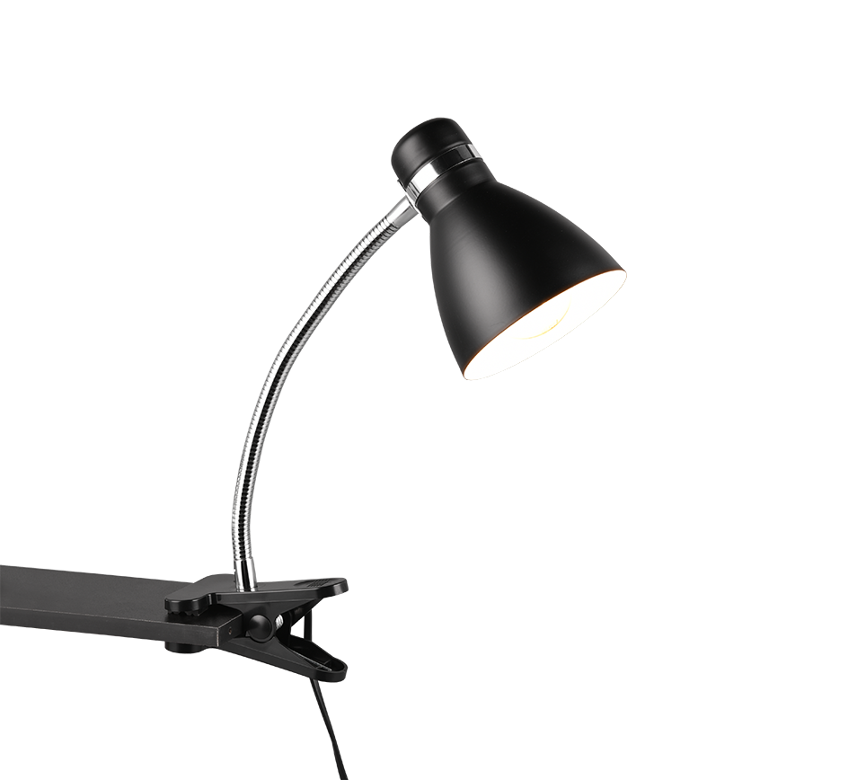 Harvey clamping lamp E27 matt black — R20731232