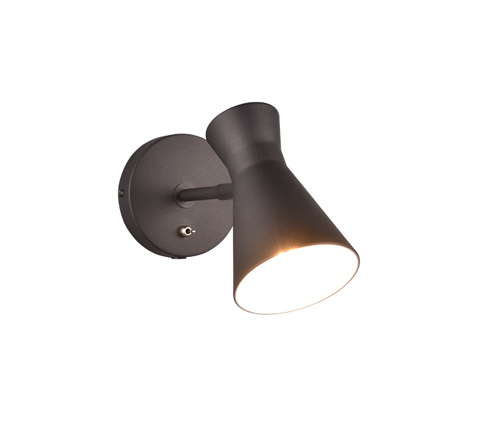 Enzo wall lamp E27 matt black — R20781732