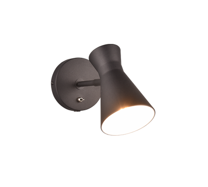 Enzo wall lamp E27 matt black — R20781732