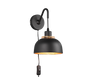 Punch wall lamp E27 matt black — R20811732