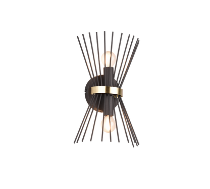 Rod wall lamp 2xE14 black/gold — R21532080