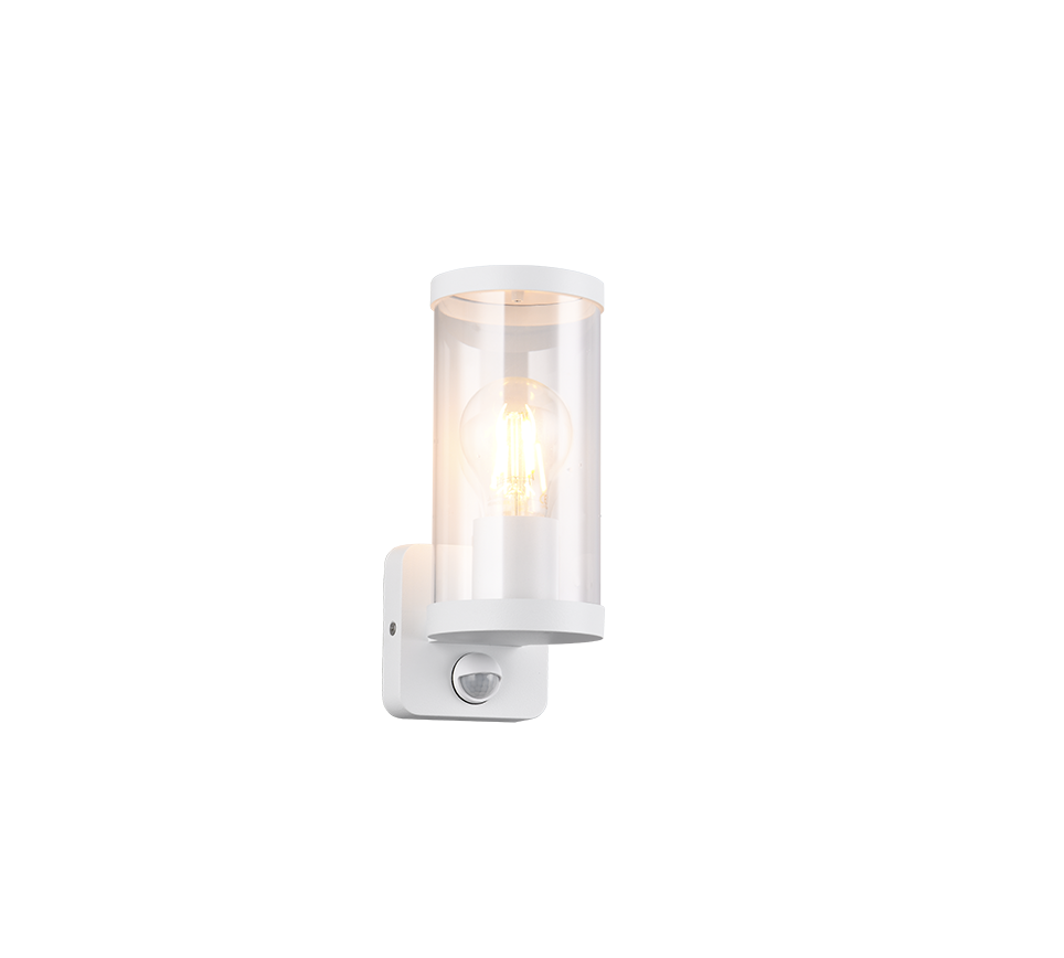 Bonito wall lamp E27 matt white motion sensor — R21599131