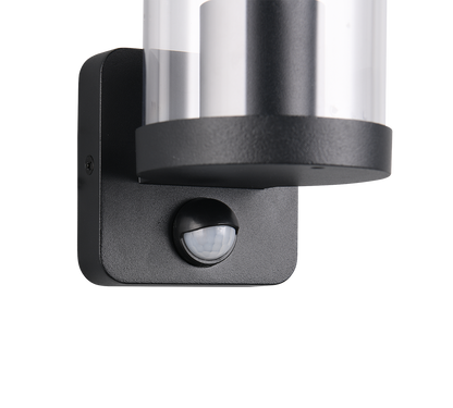 Bonito wall lamp E27 matt black motion sensor — R21599132