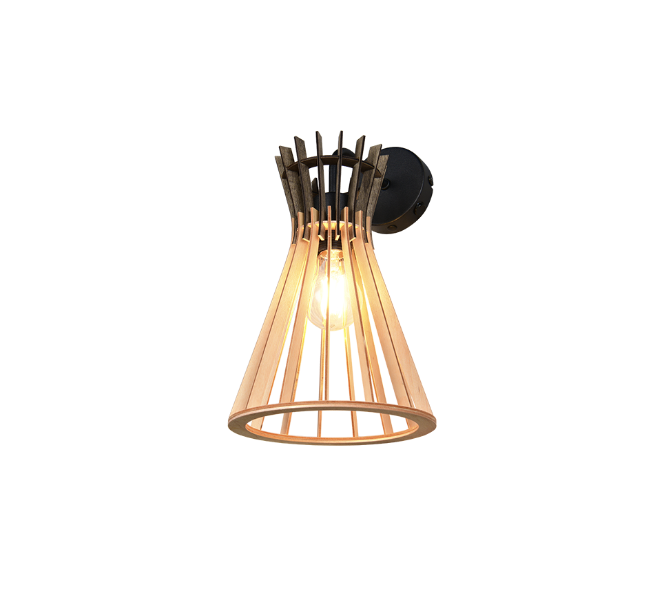 Alice wall lamp E27 natural color/wood — R21861736