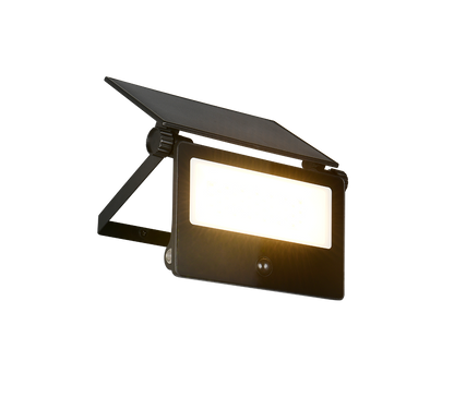Moura solar LED wall lamp 17x20 cm matt black motion sensor — R22106132