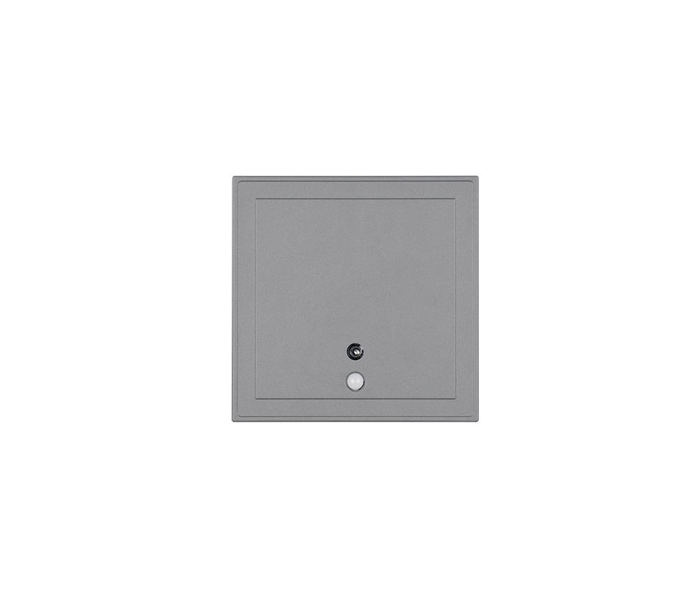 Fortaleza LED wall lamp 14x14 cm anthracite rechargeable motion+dusk sensor — R23056242