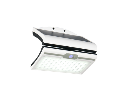 Macapa hybrid solar LED wall lamp white rechargeable motion+dusk sensor 4000K — R23066101