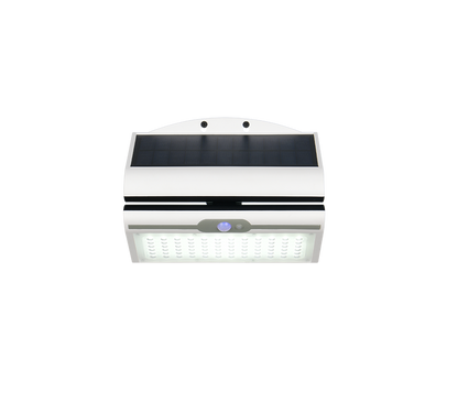 Macapa hybrid solar LED wall lamp white rechargeable motion+dusk sensor 4000K — R23066101
