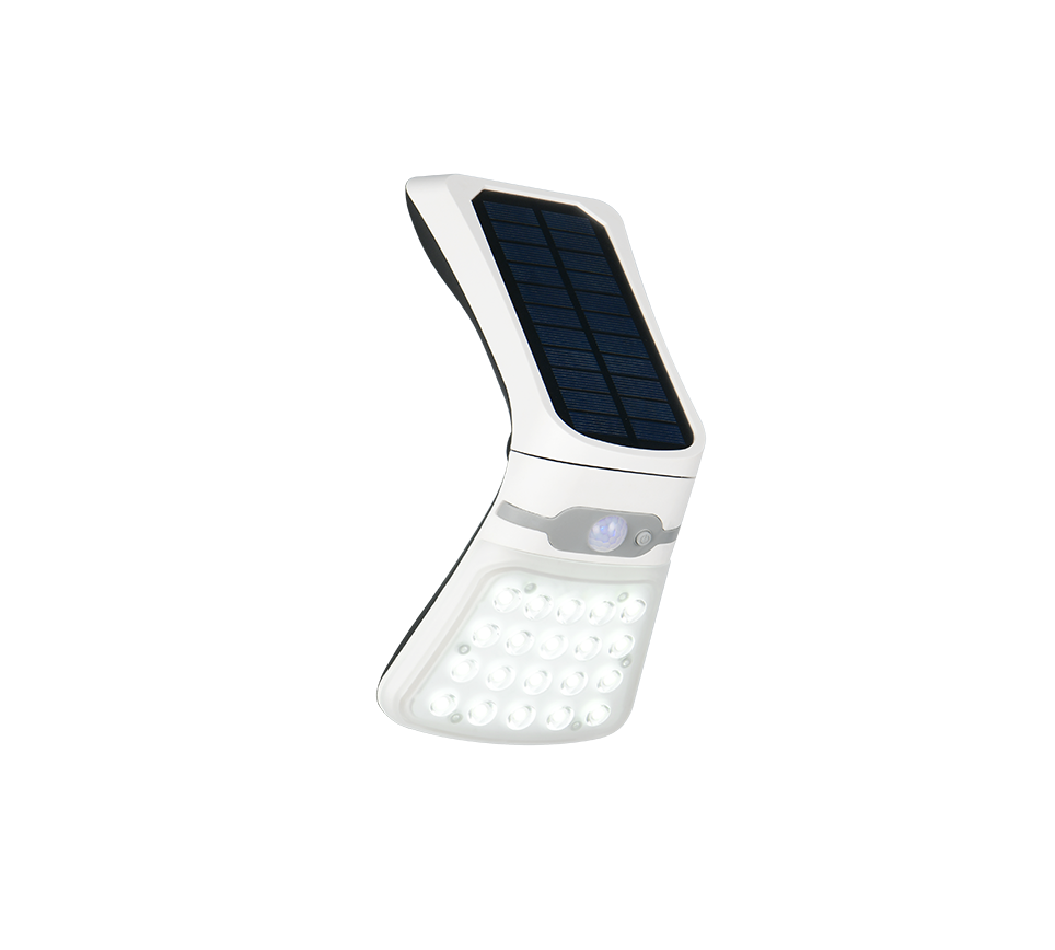 Diadema hybrid solar LED wall lamp white rechargeable motion+dusk sensor 4000K — R23146101