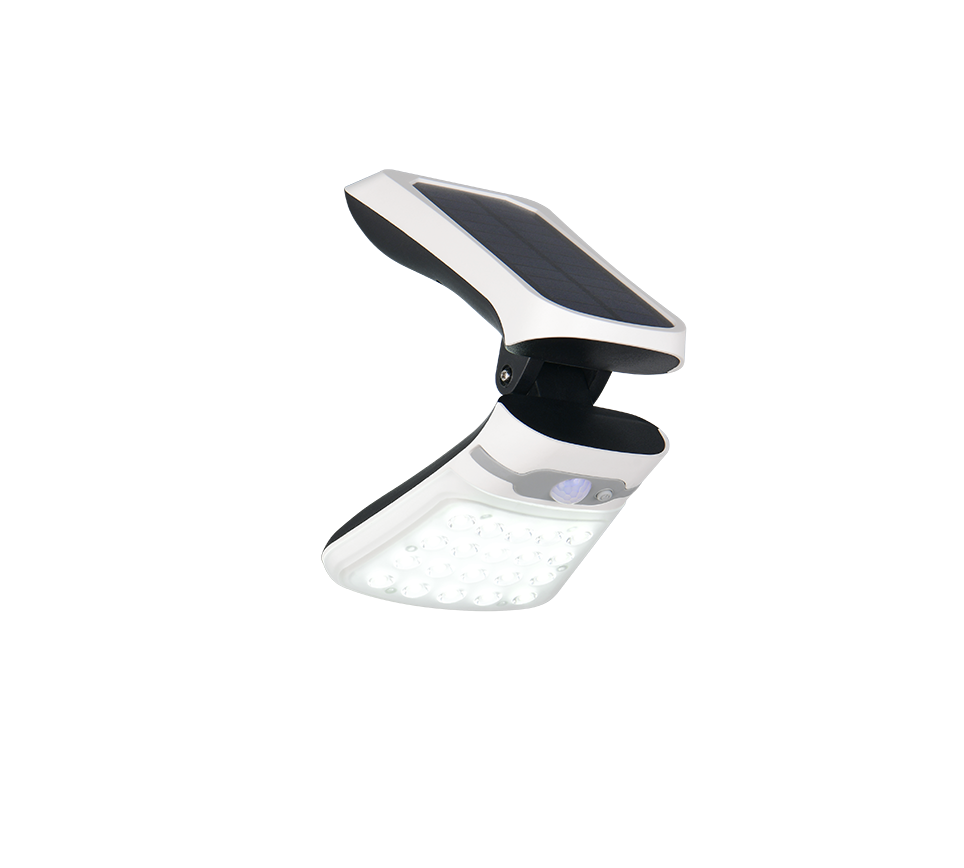 Diadema hybrid solar LED wall lamp white rechargeable motion+dusk sensor 4000K — R23146101