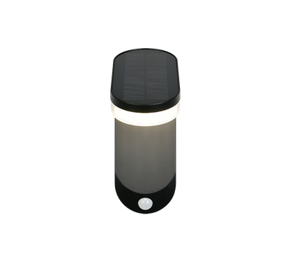 Lagoas hybrid solar LED wall lamp black rechargeable motion+dusk sensor 4000K — R23176102