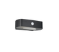 Bilbao hybrid solar LED wall lamp black rechargeable motion+dusk sensor 4000K — R23336202