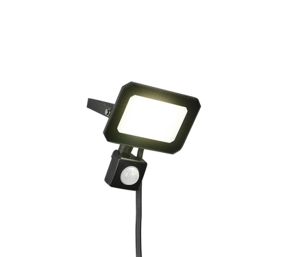Funchal LED wall lamp 12 cm matt black motion sensor 4000K — R23349132