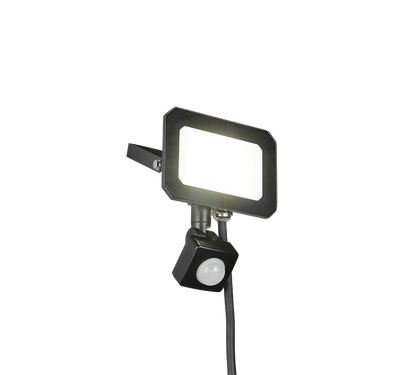 Funchal LED wall lamp 12 cm matt black motion sensor 4000K — R23349132