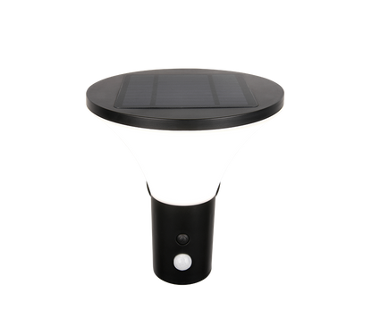 Gorda hybrid solar LED wall lamp matt black/white rechargeable motion+dusk sensor 4000K — R24676132