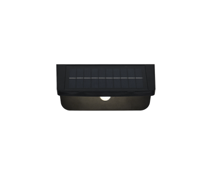 Atico hybrid solar LED wall lamp matt black rechargeable motion+dusk sensor 4000K — R24696132