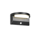 Moro hybrid solar LED wall lamp matt black rechargeable motion+dusk sensor 4000K — R24706132