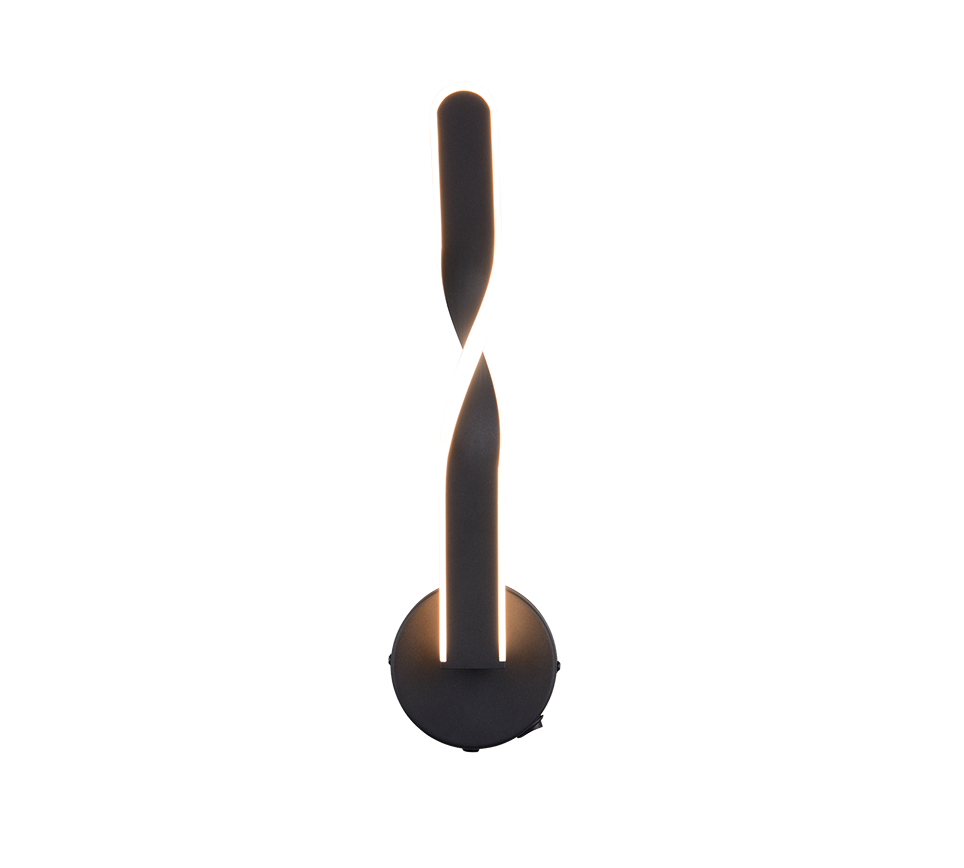 Ginko LED wall lamp matt black — R25791732