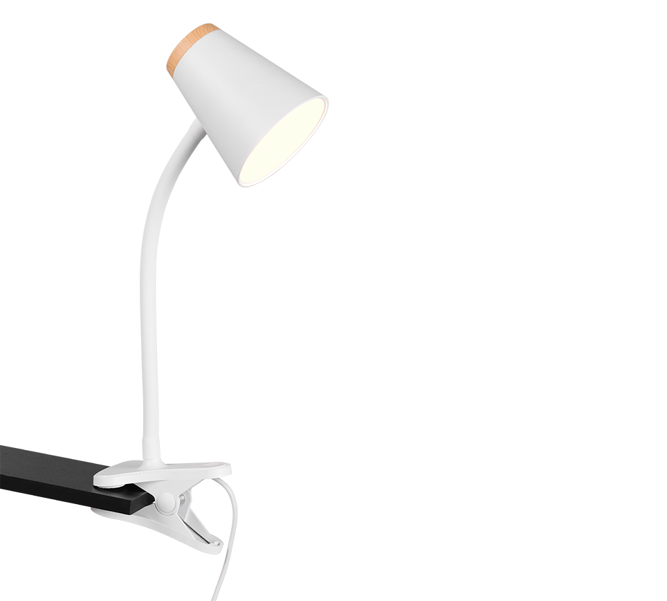 Pongo LED clamping lamp white — R25831101