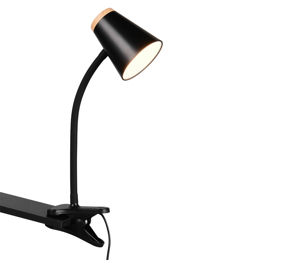 Pongo LED clamping lamp black — R25831102
