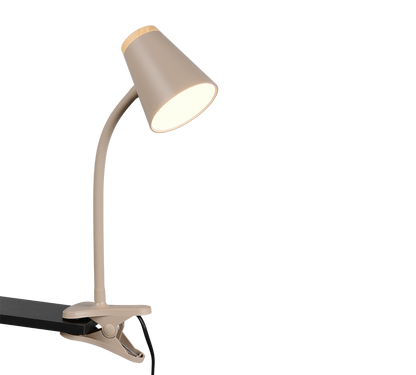 Pongo LED clamping lamp warm beige — R25831143