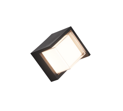 Puno LED wall lamp square matt black — R27026132