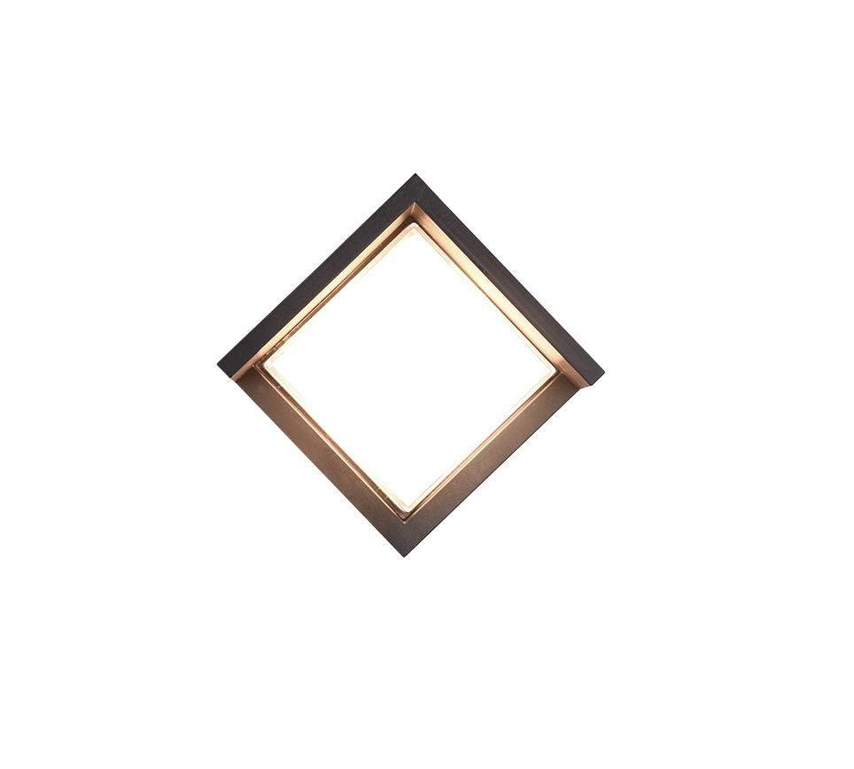Puno LED wall lamp square matt black — R27026132