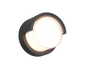 Puno LED wall lamp round matt black — R27036132