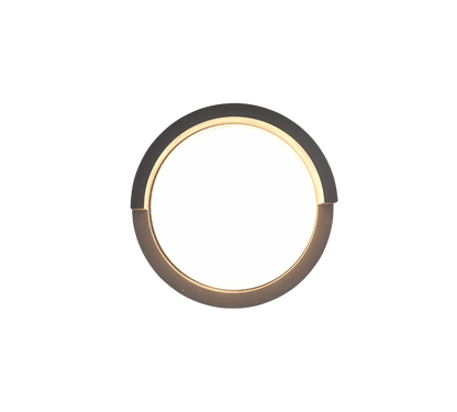 Puno LED wall lamp round matt black — R27036132