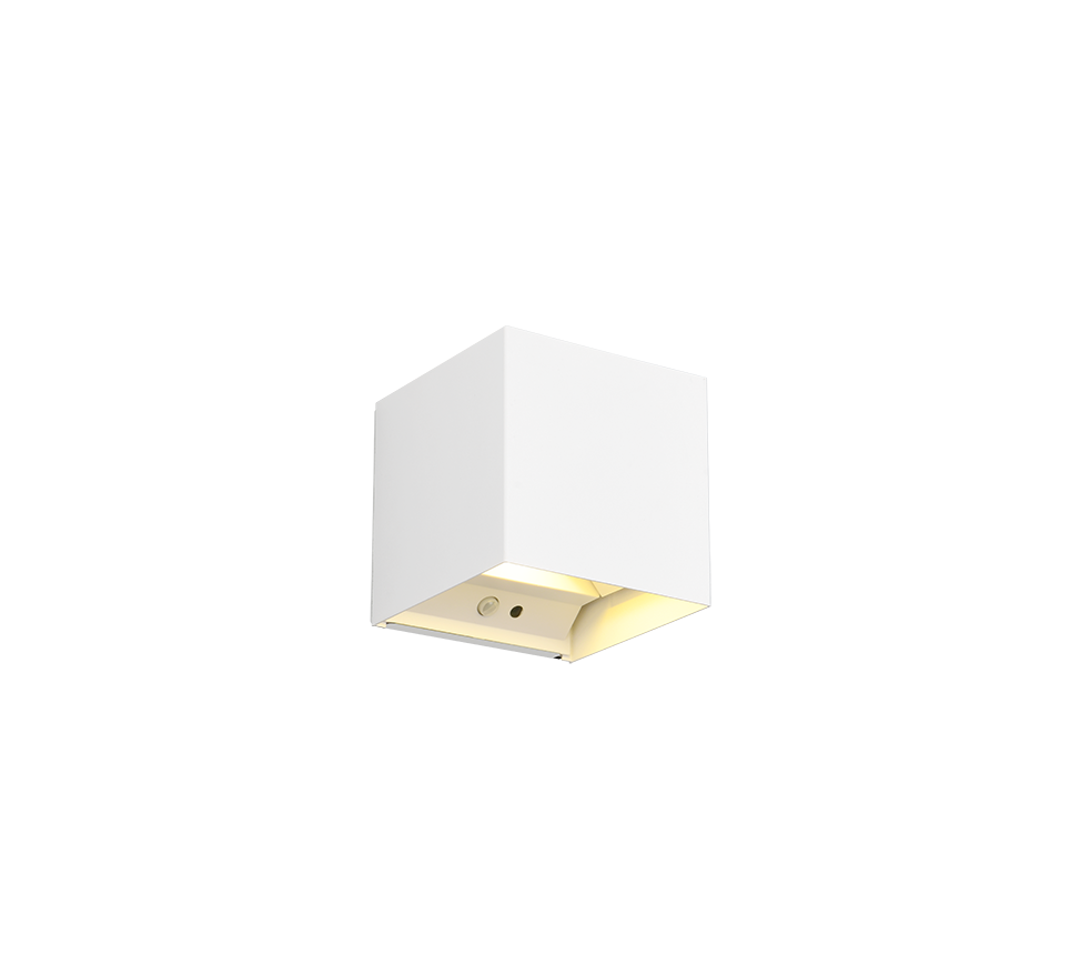 Talent LED wall lamp square matt white rechargeable motion senson + dusk s. — R27759131