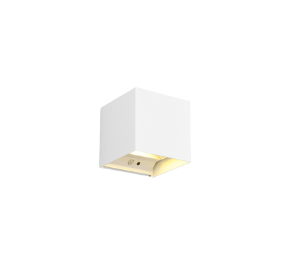 Talent LED wall lamp square matt white rechargeable motion senson + dusk s. — R27759131