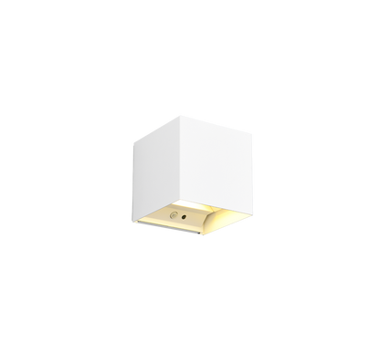 Talent LED wall lamp square matt white rechargeable motion senson + dusk s. — R27759131