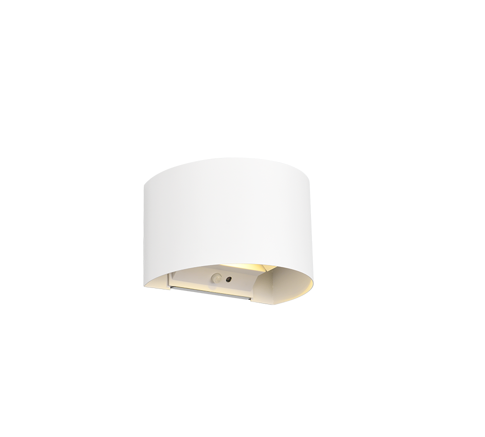Talent LED wall lamp round matt white rechargeable motion senson + dusk s. — R27769131