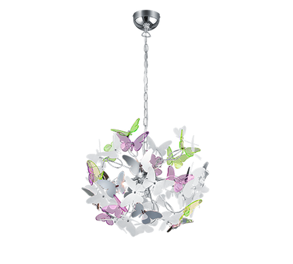 Butterfly pendant 4xG9 multicolor — R30214017