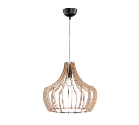 Wood pendant 44 cm E27 wood — R30253830
