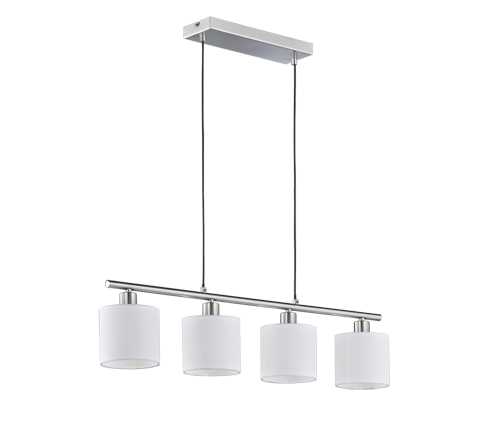 Tommy pendant 4xE14 brushed steel/white — R30334001