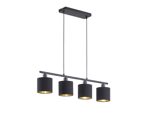 Tommy pendant 4xE14 matt black/gold — R30334079
