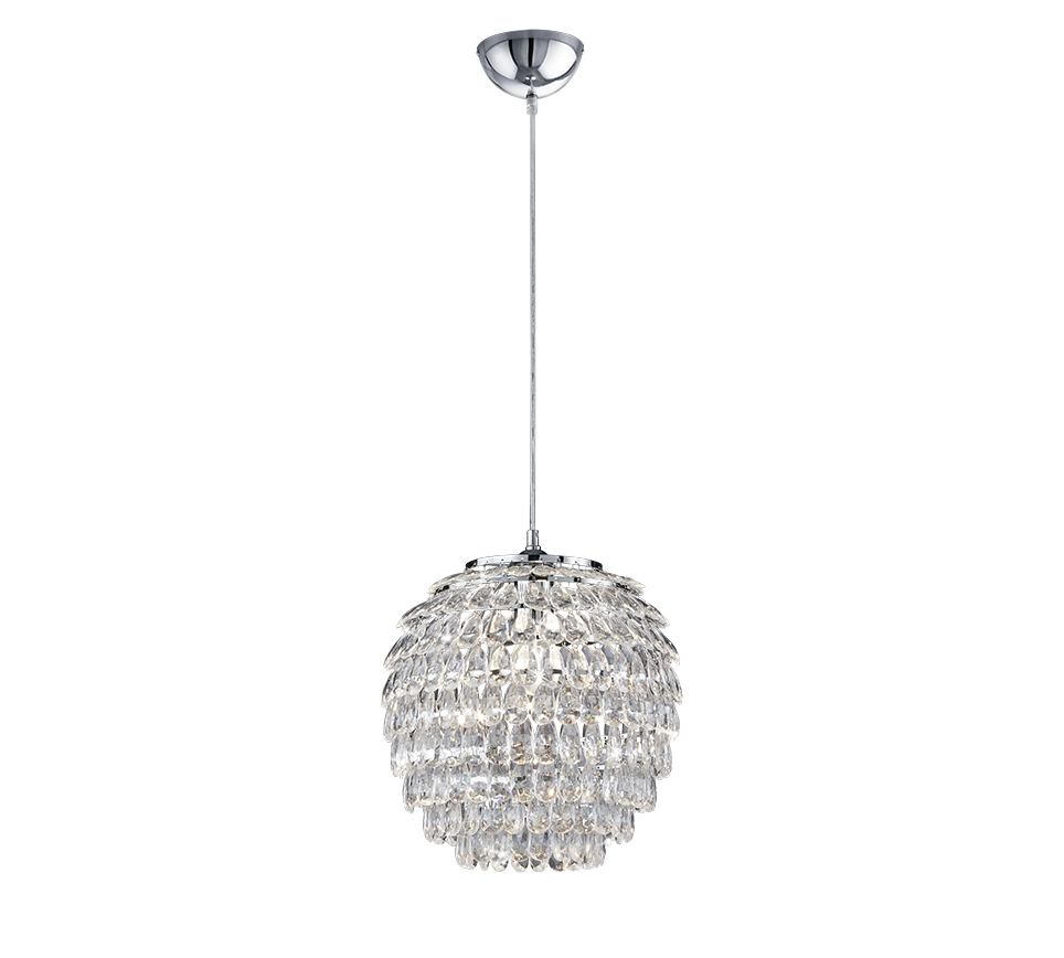 Petty pendant 35 cm E27 chrome/transparent — R30451906
