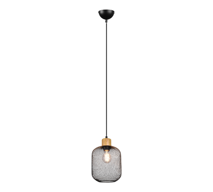 Calimero pendant 1-pc E27 18 cm matt black — R30561032