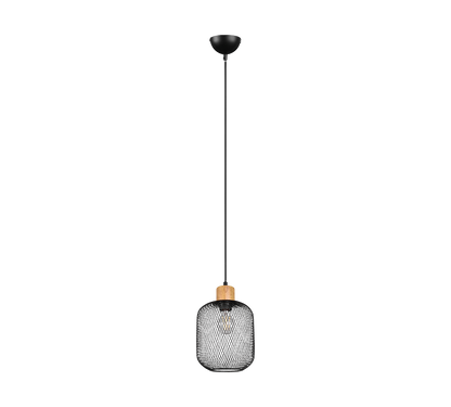 Calimero pendant 1-pc E27 18 cm matt black — R30561032