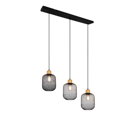 Calimero pendant 3-pc E27 matt black — R30563032
