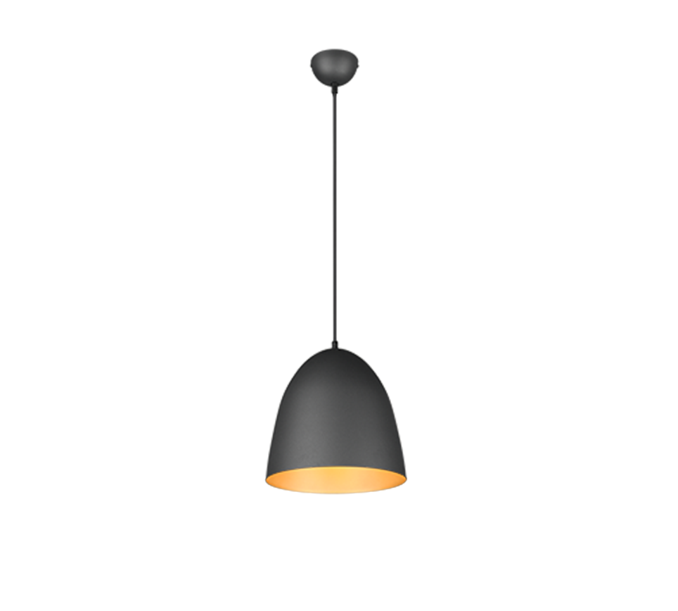 Tilda pendant 25 cm E27 matt black/gold — R30661080
