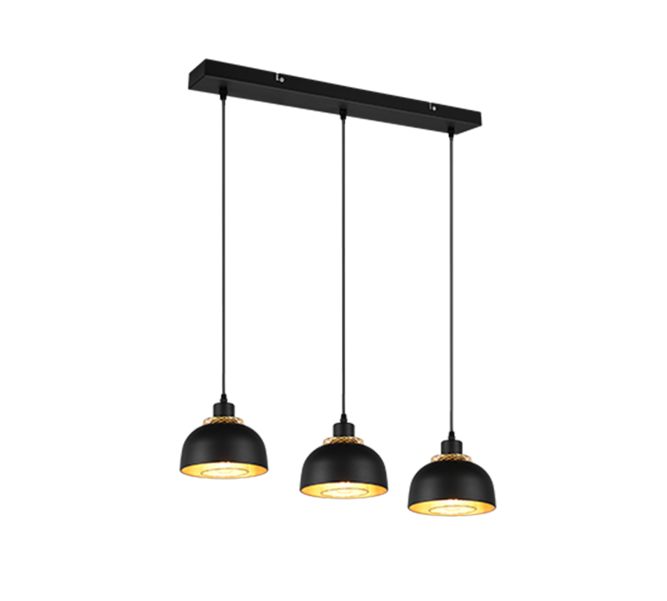 Punch pendant 3-pc E27 matt black — R30813032