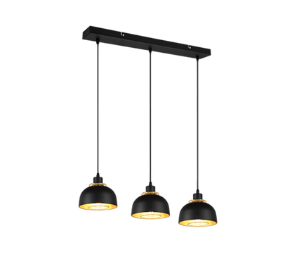 Punch pendant 3-pc E27 matt black — R30813032