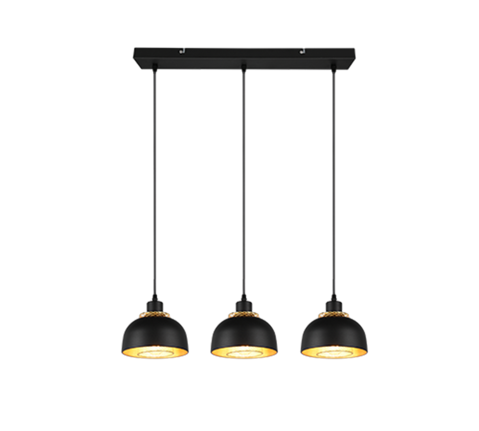 Punch pendant 3-pc E27 matt black — R30813032